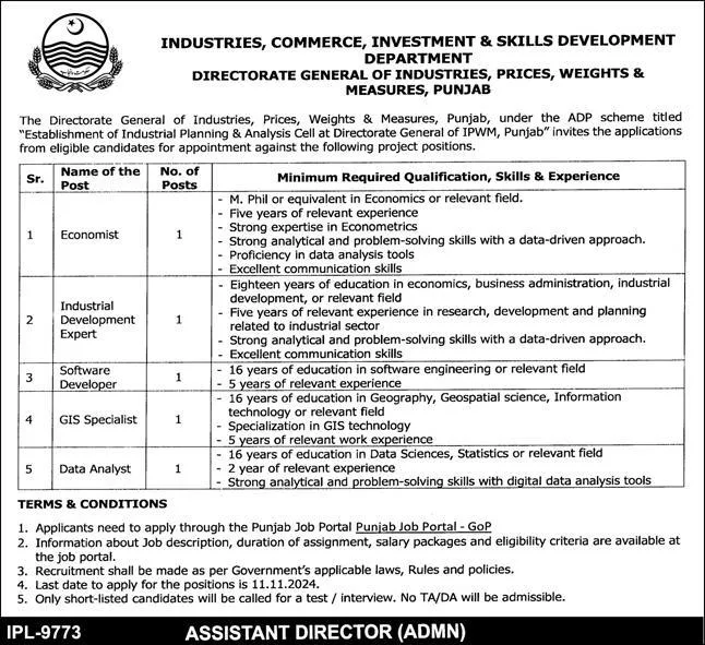 Directorate General Of Industries Prices Weights Jobs 2024