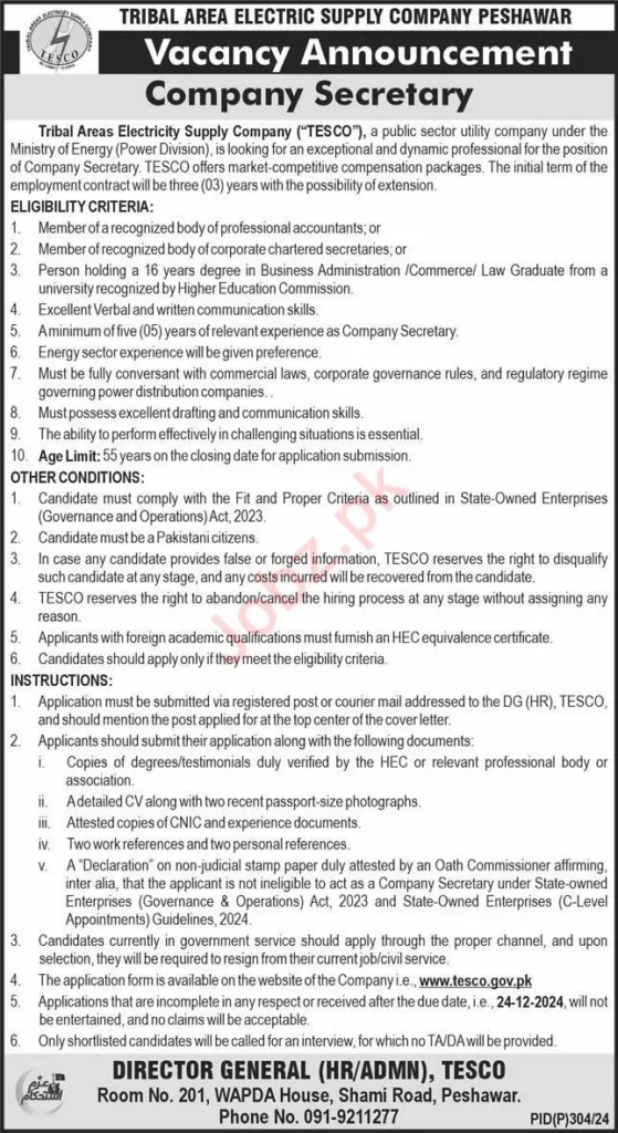 Company Secretary Jobs In TESCO